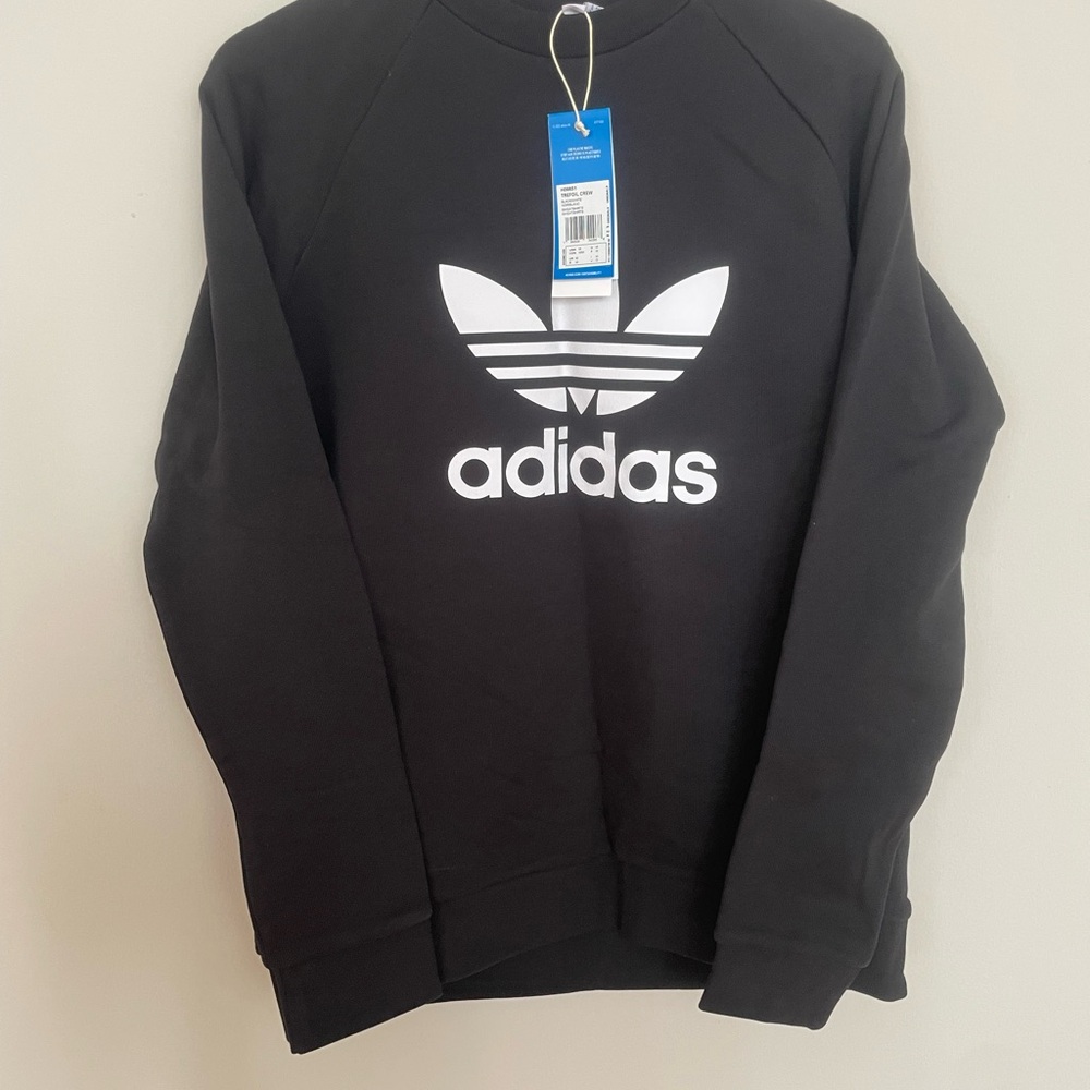 Adidas Men's Black Crewneck Sweater